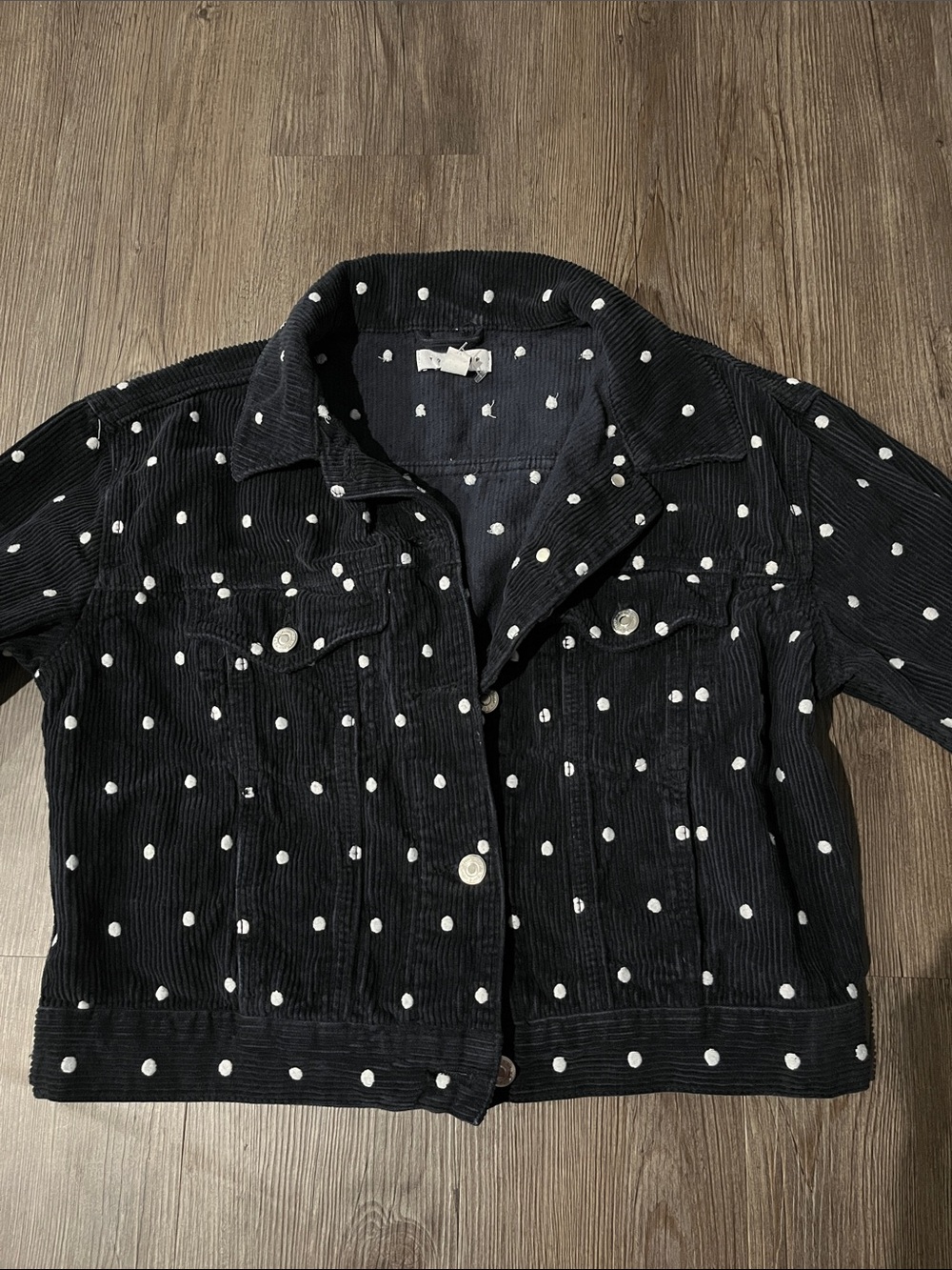 TOPSHOP Corduroy Jacket with Polka Dots
